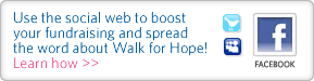 Use the social web to fundraise and spread the word about Walk